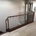bespoke wood & glass banister