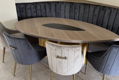 Bespoke timber dining table made by MRB Joinery