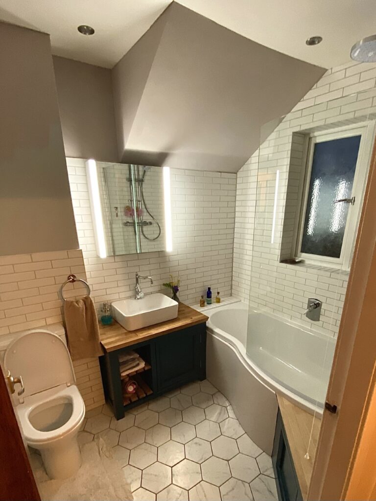 Bespoke bathroom furniture installation